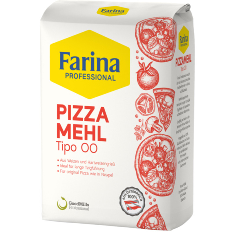 Farina Professional Pizzamehl rot Tipo 00 2,5 kg Profi Mehl für italienische Pizza